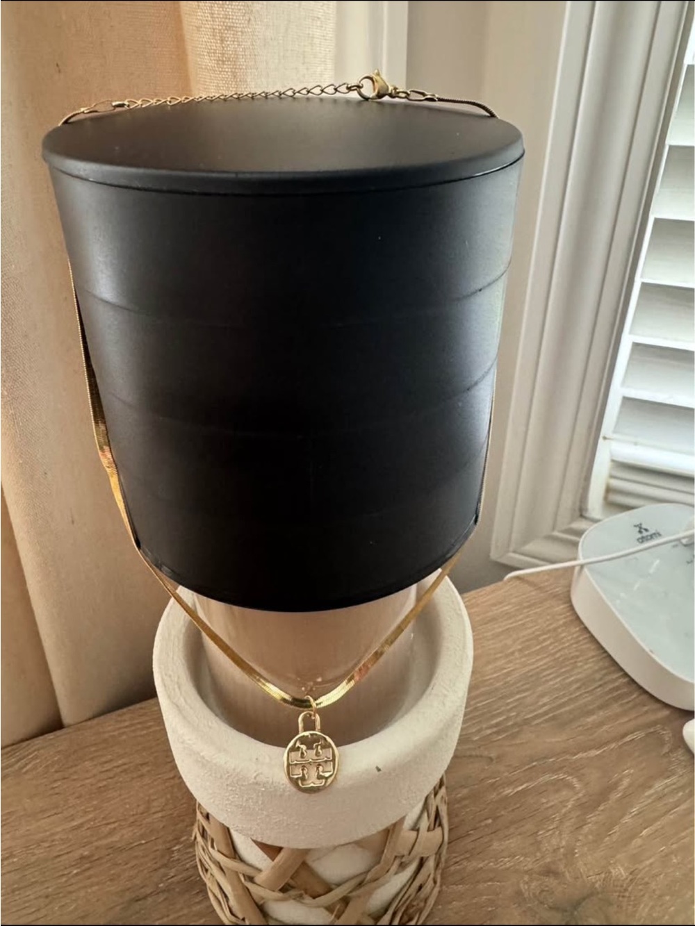 New - Tory Burch Gold-Tone Double-T Pendant Necklace